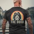 The Dood Mom Bernedoodle Doodle Dog Dad Men's Back Print T-shirt Gifts for Old Men
