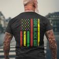 Dope Black Dad Junenth Flag Pride African American Gift For Mens Mens Back Print T-shirt Gifts for Old Men