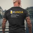 Druncle Like An Uncle Definition Drunker BeerGift Gift For Mens Mens Back Print T-shirt Gifts for Old Men