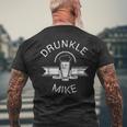 Drunkle Mike Funny Drunk Uncle Beer Gift For Mens Mens Back Print T-shirt Gifts for Old Men