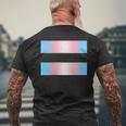 Equality Subtle Trans Pride Flag Transgender Rights Ally Men's Back Print T-shirt Gifts for Old Men