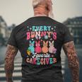 Every Bunnys Favorite Caregiver Bunny Happy Easter Day 2023 Men's Back Print T-shirt Gifts for Old Men