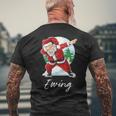 Ewing Name Gift Santa Ewing Mens Back Print T-shirt Gifts for Old Men