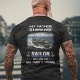 My Father Is A Sailor Aboard The Uss Harry S Truman Cvn 75 Men's T-shirt Back Print Gifts for Old Men