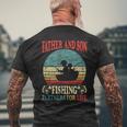 Father Son Fishing Partners For Life Vintage Dad Matching Men's T-shirt Back Print Gifts for Old Men