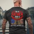 Father And Veteran Nothing Scares Me Relatives Veterans Dad Men's T-shirt Back Print Gifts for Old Men