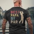 Mens Fathers Day Best Papa By Par Golf Shirt Men's Back Print T-shirt Gifts for Old Men