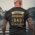 Fathers Day Dad The Legend Legend Husband Dad Grandpa Mens Back Print T-shirt Gifts for Old Men