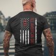 Fathers Day | All American Patriot Usa Dad | 4Th Of July Mens Back Print T-shirt Gifts for Old Men