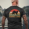 Ferret Retro Pet Ferret Dad Vintage Men's T-shirt Back Print Gifts for Old Men