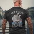 My First Cruise 2019 Cruising Vacation Trip Men's Back Print T-shirt Gifts for Old Men