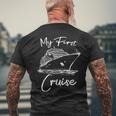 My First Cruise Ship 1St Cruising Family Vacation Trip Boat Men's Back Print T-shirt Gifts for Old Men