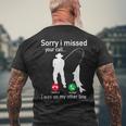 Fishing Phone Call With Fishing Line - Fish Fisherman Men's Back Print T-shirt Gifts for Old Men