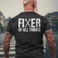 Fixer Of All Things Vintage Tools Dad Fathers Day Handyman Mens Back Print T-shirt Gifts for Old Men