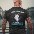 Forget Papaw Bear Im A Papawcorn Unicorn Father Mens Back Print T-shirt Gifts for Old Men