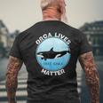 Free Kiska Orca Whale Ontario Men's Crewneck Short Sleeve Back Print T-shirt Gifts for Old Men