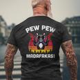 Frenchie Pew Pew Madafakas - Vintage French Bulldog Pew Men's T-shirt Back Print Gifts for Old Men