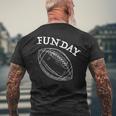 Funday American Football Dad Fathers Day Son Daddy Matching Mens Back Print T-shirt Gifts for Old Men