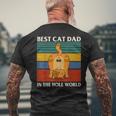 Funny Best Cat Dad Ever Retro Feel Cat Butt Humor Vintage Mens Back Print T-shirt Gifts for Old Men