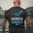 Funny Fathers Day Gift For Grandpa Granddad Saurus Rex Mens Back Print T-shirt Gifts for Old Men