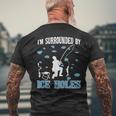Funny Ice Fishing Sayings For Fishing Grandpa Dad Men Mens Back Print T-shirt Gifts for Old Men