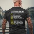 Funny Senior Citizens Texting CodeGift For Grandpa Mens Back Print T-shirt Gifts for Old Men