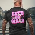 Lets Go Girls Cowgirls Hat Boots Country Western Cowgirl Men's T-shirt Back Print Gifts for Old Men