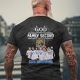 God First Family Second Then Team Sport Ucla Basketball Men's Back Print T-shirt Gifts for Old Men