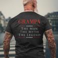 Grampa The Man The Myth The Legend Gift For Grampa Mens Back Print T-shirt Gifts for Old Men