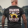 Grandpa Of The Birthday Bowler Kid Bowling Party Men's Back Print T-shirt Gifts for Old Men