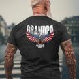Grandpa Vintage Usa Flag Bald Eagle Patriotic 4Th Of July Men's Back Print T-shirt Gifts for Old Men
