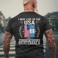 Guatemala Usa Flags My Story Began In Guatemala Men's Back Print T-shirt Gifts for Old Men