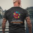 Handprints And Hearts All Together Now Summer Reading 2023 Men's Back Print T-shirt Gifts for Old Men