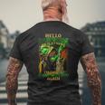 Hello Darkness My Old Friend Ive Come To Drink With Skull Men's Back Print T-shirt Gifts for Old Men