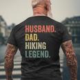 Mens Hiker Husband Dad Hiking Legend Vintage Outdoor Men's T-shirt Back Print Gifts for Old Men