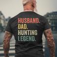 Mens Hunter Husband Dad Hunting Legend Vintage Men's T-shirt Back Print Gifts for Old Men