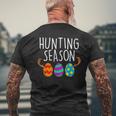 Hunting Season Eggs Deer Easter Day Egg Hunt Hunter 2023 Men's Back Print T-shirt Gifts for Old Men