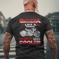 I Am A Biker Grandpa Cool Motorbike Chopper Gift Gift For Mens Mens Back Print T-shirt Gifts for Old Men