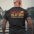 I Cant Eat Gluten It Makes My Tummy Hurt Gluten Intolerance Mens Back Print T-shirt Gifts for Old Men