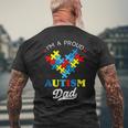 Im A Proud Autism Dad Autism Awareness Father Autistic Son Mens Back Print T-shirt Gifts for Old Men