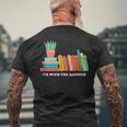 Im With The Banned Books Mens Back Print T-shirt Gifts for Old Men