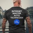 Internet Mechanic Funny Car Unique Car Gift Mens Back Print T-shirt Gifts for Old Men