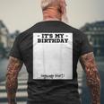 Its My Birthday Bday Special Day - Backside Sign My Men's Back Print T-shirt Gifts for Old Men