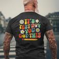 Its Test Day You Got This Retro Testing Day Wavy Men's Back Print T-shirt Gifts for Old Men