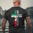 Jesus Christian Spanish Gifts Dad Fathers Day Mexican Flag Mens Back Print T-shirt Gifts for Old Men
