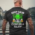 Keep Calm And Drink Like A Riley St Patricks Day Lucky Men's T-shirt Back Print Gifts for Old Men