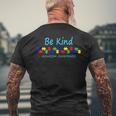 Be Kind Autism Awareness Puzzle Men's Back Print T-shirt Gifts for Old Men