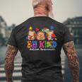 Be Kind Hedgehog Puzzle Pieces Autism Awareness Men's Back Print T-shirt Gifts for Old Men