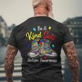 Be A Kind Sole Autism Awareness Puzzle Shoes Be Kind Men's Back Print T-shirt Gifts for Old Men