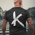 Knife Thursday Custom Fixed Blade Knife Tee Shirt Men's Back Print T-shirt Gifts for Old Men